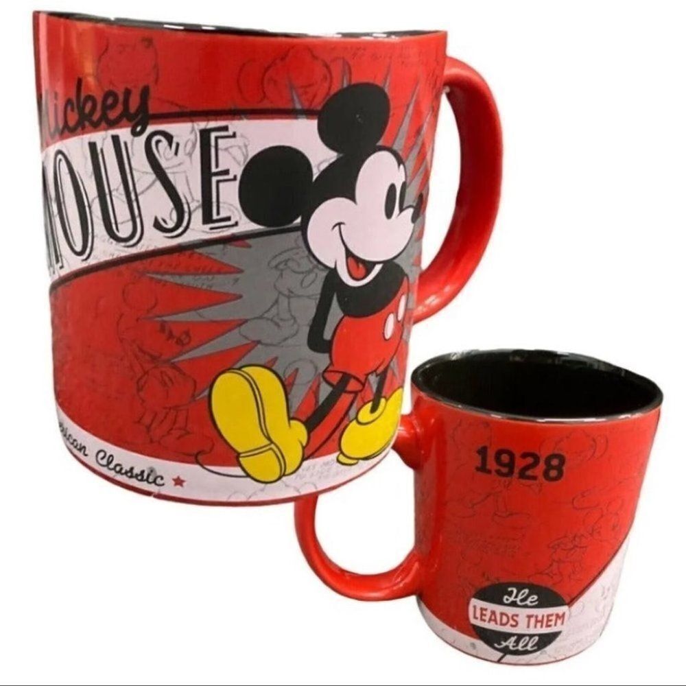 Disney Mickey Mouse Mug American Classic Brand Est 1928 Large 20 oz Coffee USA